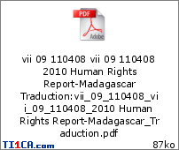 vii 09 110408 vii 09 110408 2010 Human Rights Report-Madagascar Traduction